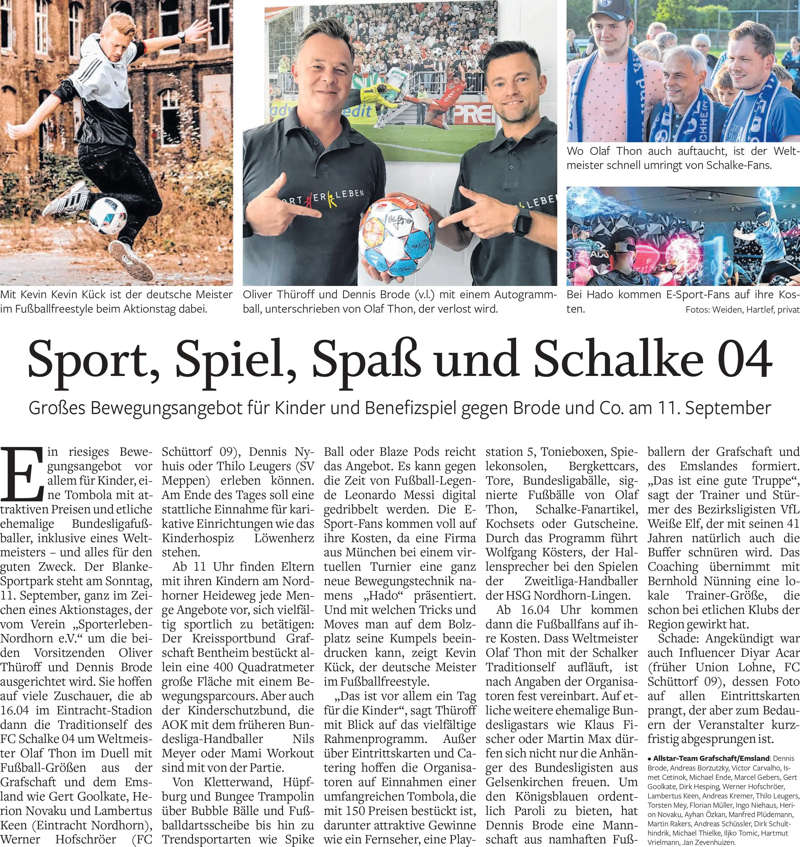 Sport, Spiel, Spaß und Schalke 04